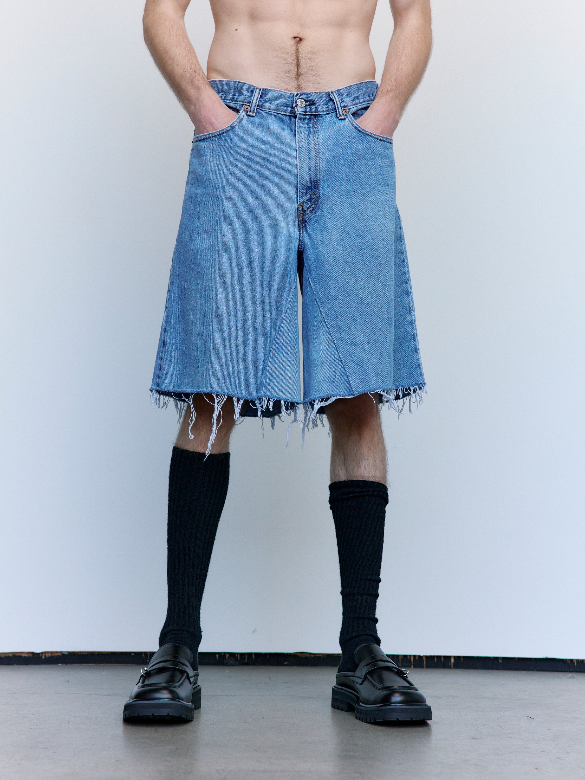 OLD PARK / BAGGY SHORTS  ( BLUE） 新品未使用 Old-Park-Baggy-Shorts---Blue-