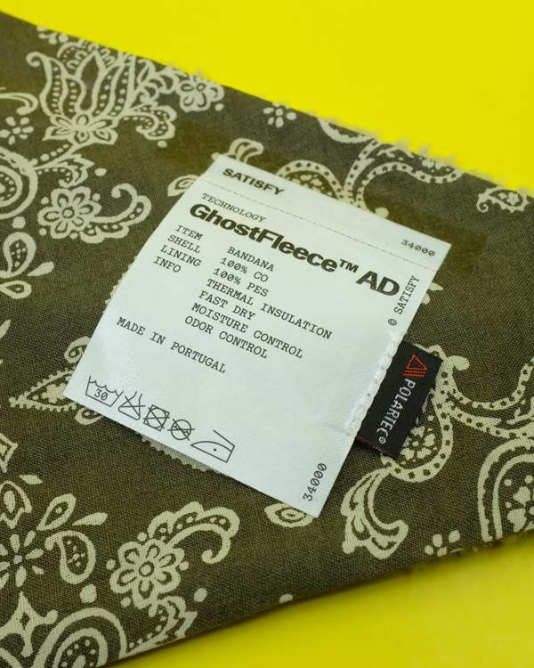 Satisfy Running ghostFleece AD Bandana - Khaki | Garmentory