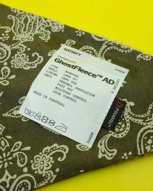 小物 Satisfy Running Ghost Fleece Bandana Satisfy Running Ghost Fleece AD Bandana Black | BSTN Store