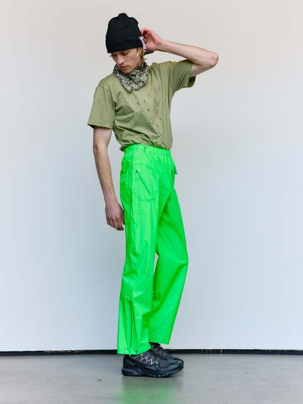 Satisfy Running Pertex 3L Rain Pants - Neon Green Satisfy Running Pertex 3L Rain Pants - Neon Green