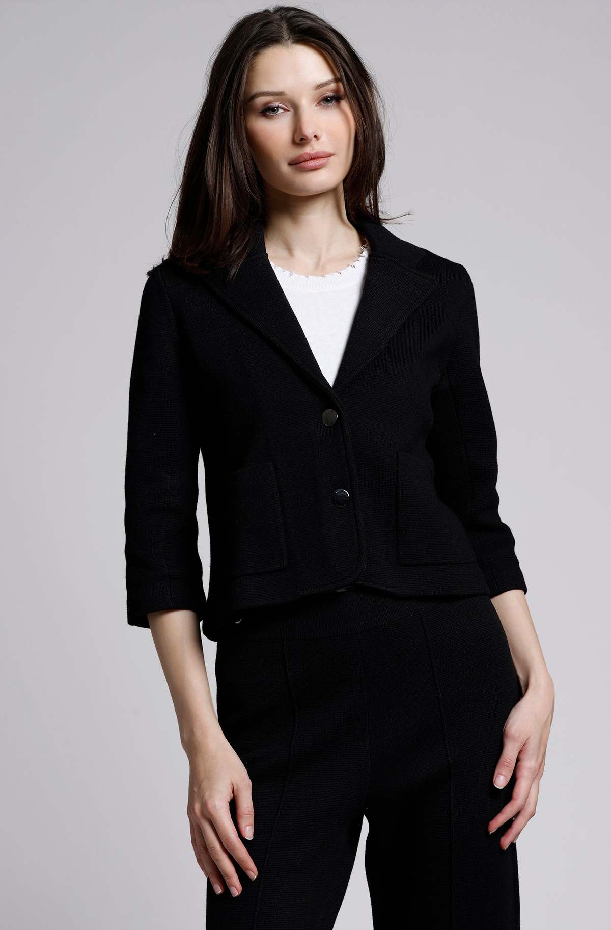 Viscose Sparkle Tweed Shrunken Blazer Brown Sugar Combo - Minnie Rose
