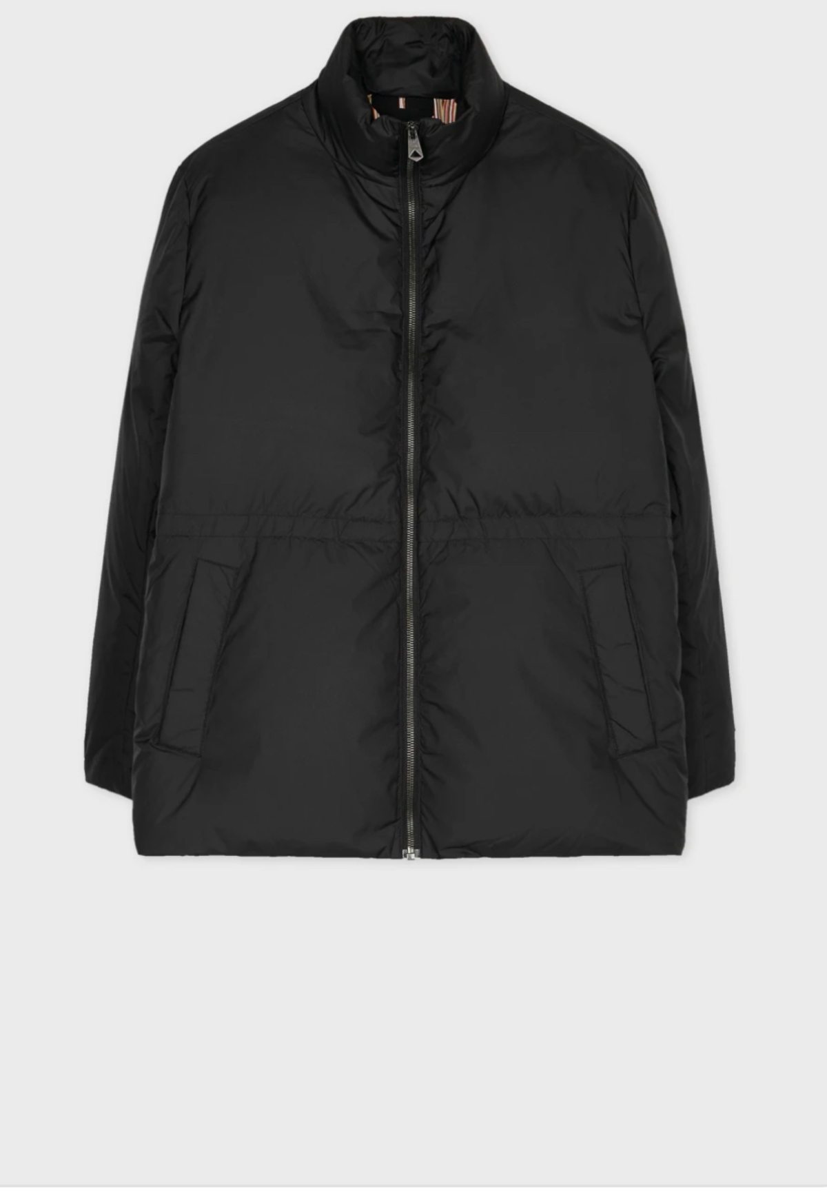 PAUL SMITH Detachable Scarf Down Filled Coat - Black
