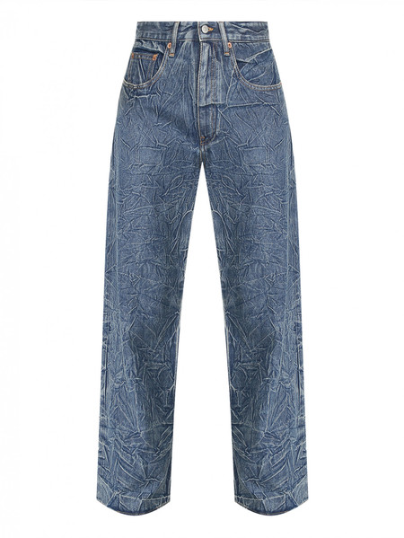 MM6 Maison Margiela Destroyed Straight Jeans - Denim