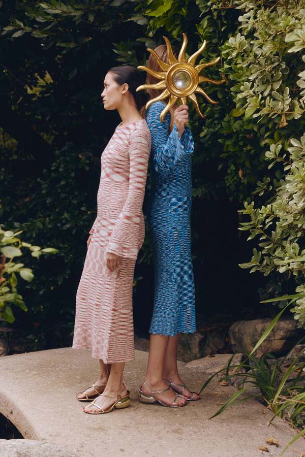 Simon Miller Axon Knit Dress - Rust/Rice Flour Multi