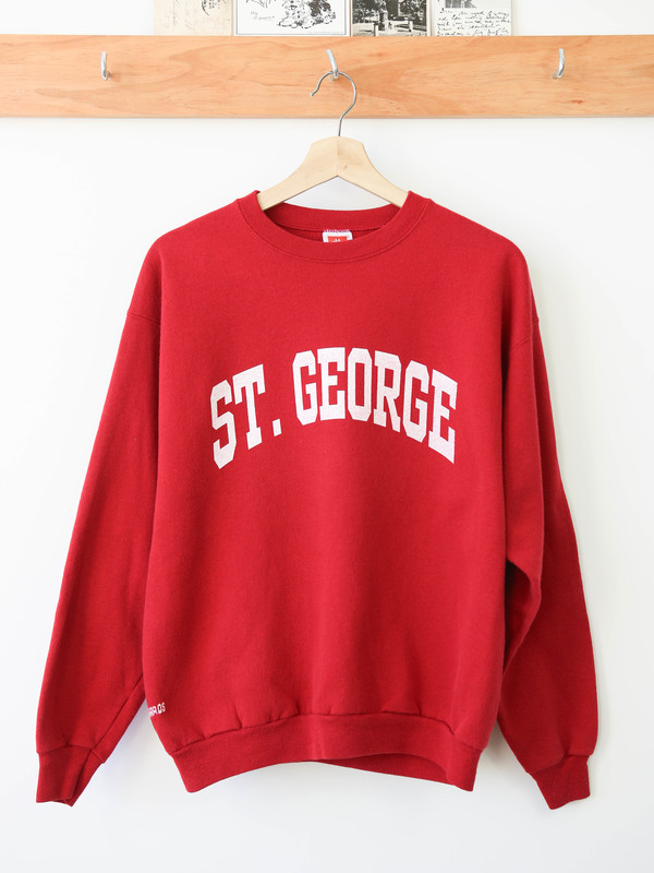 Best Regards - Vintage Essentials St. George Varsity Sweatshirt - Red