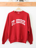 Best Regards - Vintage Essentials St. George Varsity Sweatshirt - Red - Thumbnail 1