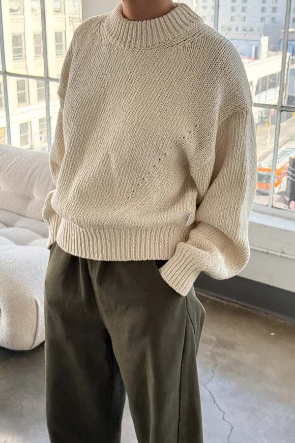 Le Bon Shoppe Zoe Cotton Sweater - Naturel Le Bon Shoppe Zoe Cotton Sweater - Naturel