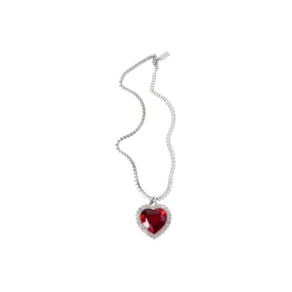 Vetements Crystal Heart Necklace - Red Vetements Crystal Heart Necklace - Red