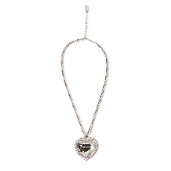 Vetements Crystal Heart Necklace - Transparent