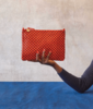 Clare V. Flat Clutch - Bright Poppy/Bordeaux - Thumbnail 2