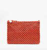 Clare V. Flat Clutch - Bright Poppy/Bordeaux - Thumbnail 4