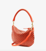 Clare V. Petit Moyen Messenger Bag - Bright Poppy/Bordeaux - Thumbnail 3