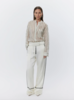 day Yrsa Sheer Button Down Top - Cream - Thumbnail 1
