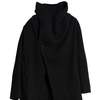 LUMEN ET UMBRA Cashmere Melton One Piece Poncho - Black - Thumbnail 4