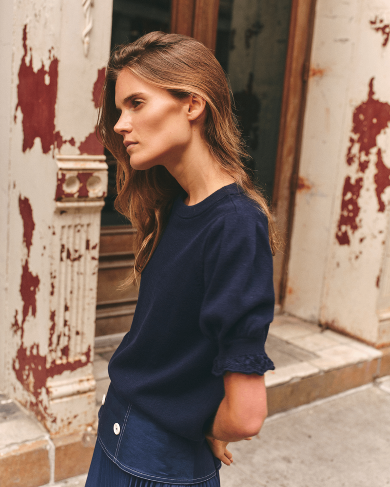 Cartolina Fallon Short Sleeve Pullover - Navy