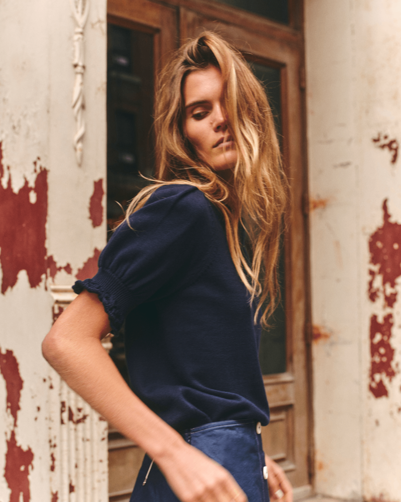 Cartolina Fallon Short Sleeve Pullover - Navy