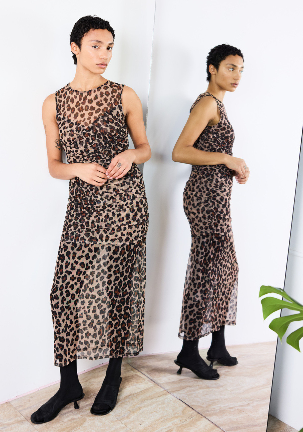 Simon Miller Kinny Mesh Dress - Leopard