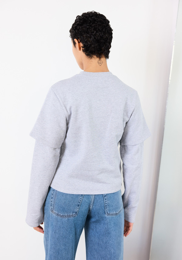 Still Here New York 2Tee Sweatshirt - Heather Gray | Garmentory