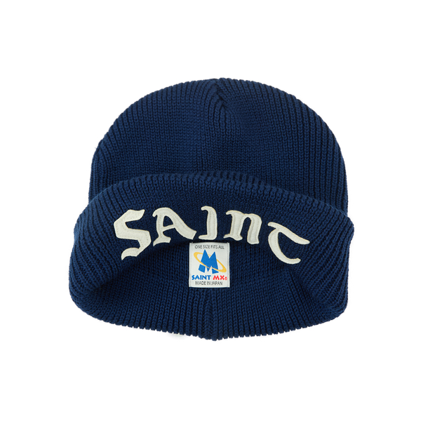 Saint Mxxxxxx Wool Beanie - Navy Blue | Garmentory