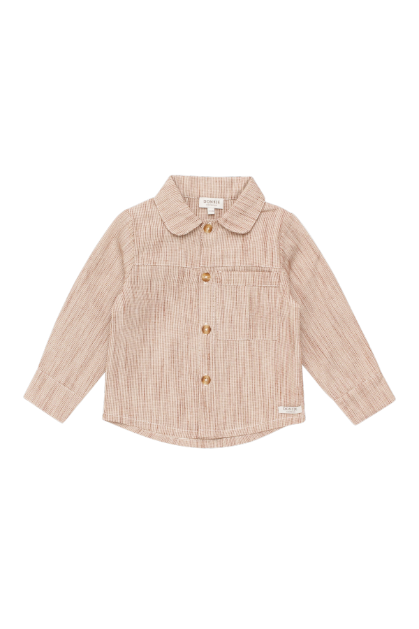 Donsje Pieter Overshirt - Rust/White Striped