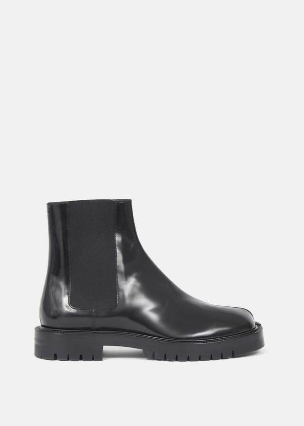 Maison Margiela Tabi County Chelsea Boots - Black on Garmentory