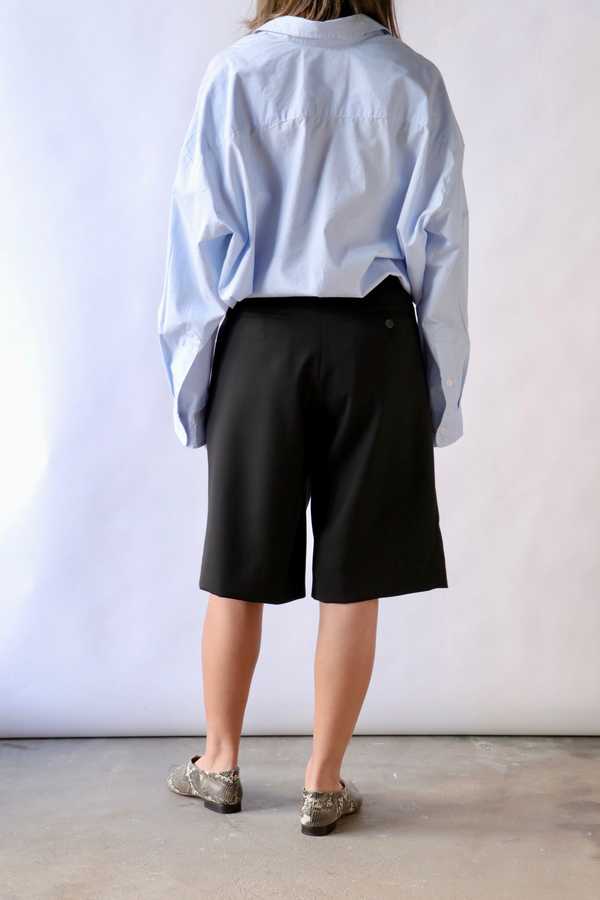 R13 Crossover Knee-Length Shorts - Black