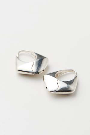 Sophie Buhai Large Pyramid Hoops Earrings - Sterling Silver