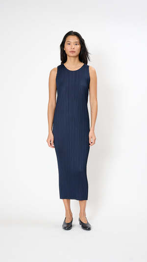Pleats Please by Issey Miyake New Colorful Basics 4 Dress - Navy
