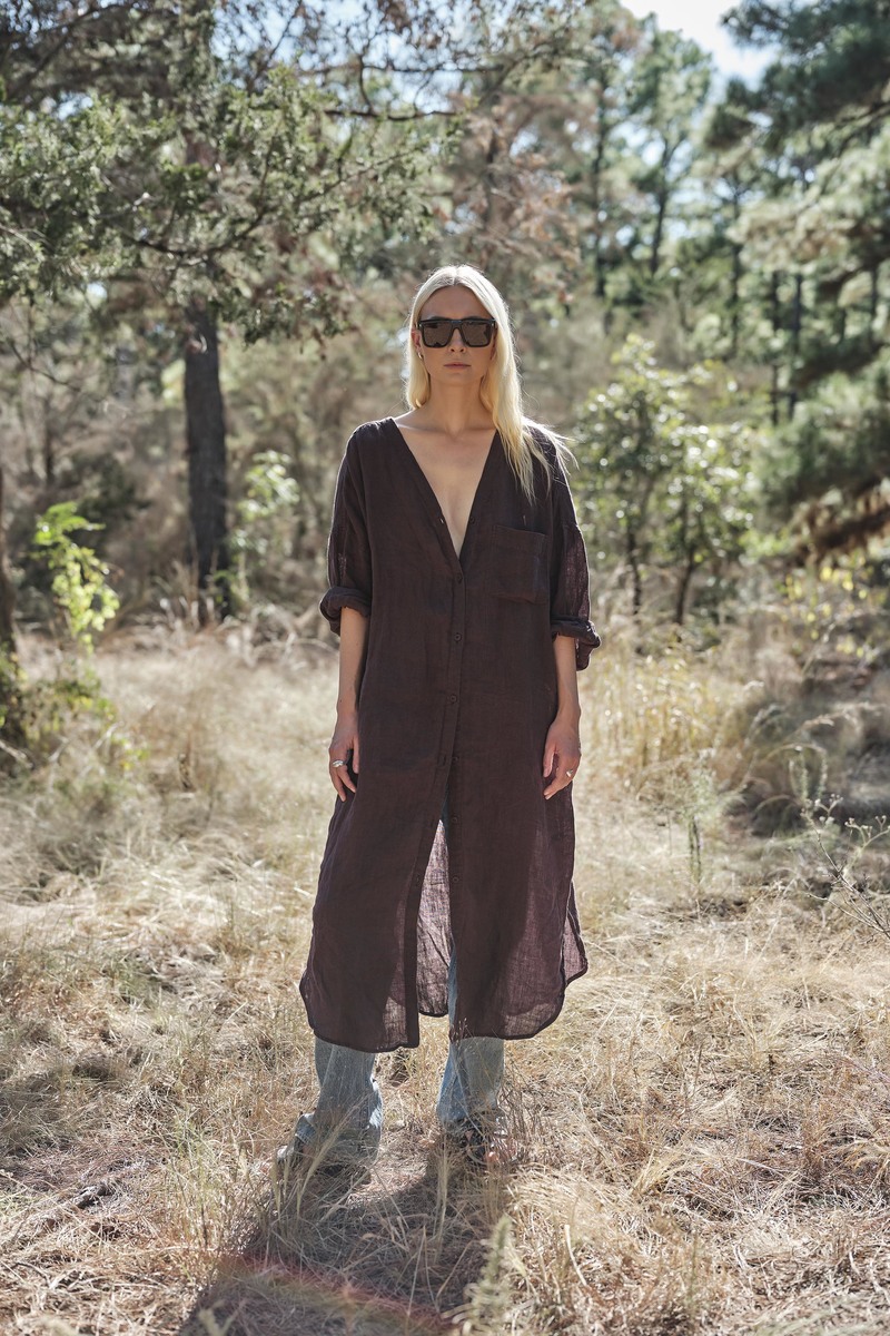 Mamene Studio Shirt Dress - Raisin