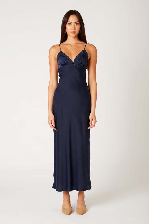 princess polly baby blue dress SLIP MAXI DRESS | Fuchsia Women's Slip Dress