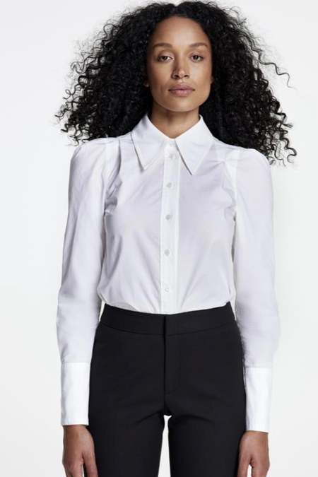 Smythe Crop Sleeve Box Pleat Shirt - Multi Floral | Garmentory