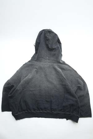 h*3様 CVTVLIST USUAL DAMAGED HOODIE 23AW Black FR Zip Up Hoodie With HiVis Striping | Made in the USA
