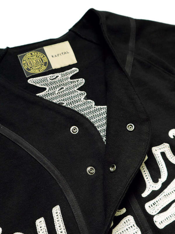 Kapital 16/- Densed Jersey Baseball Shirt - Black