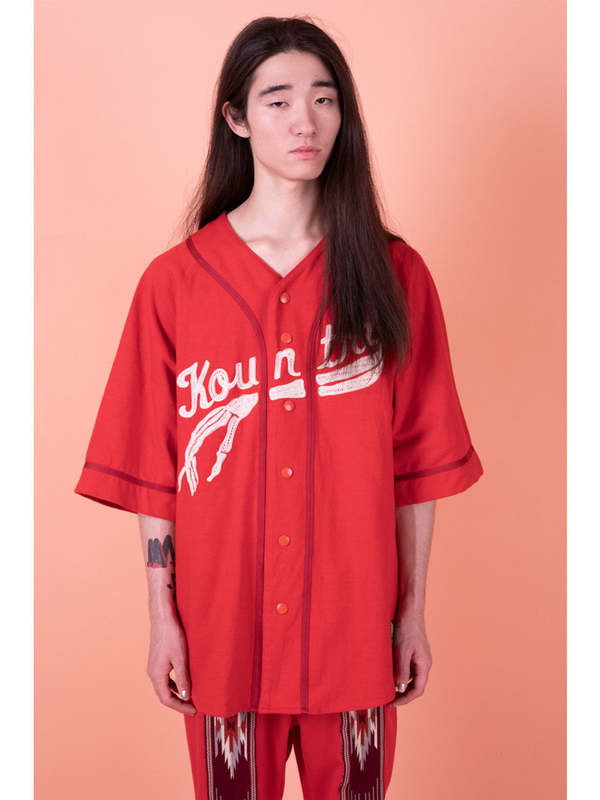 Kapital 16/- Densed Jersey Baseball Shirt - Black