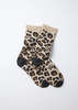Rototo Pile Leopard Crew Sock - Beige - Thumbnail 1
