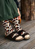 Rototo Pile Leopard Crew Sock - Beige - Thumbnail 2
