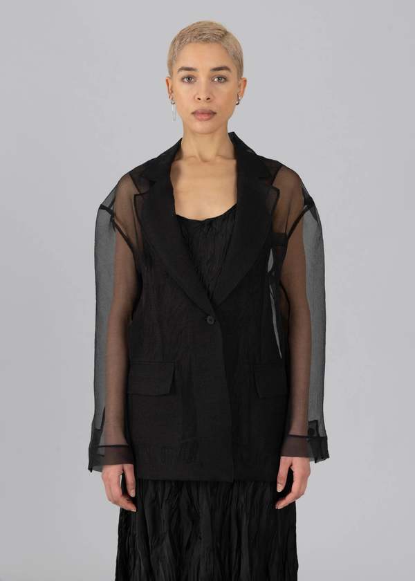 esthe Organza Blazer - Black