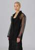 esthe Organza Blazer - Black - Thumbnail 2