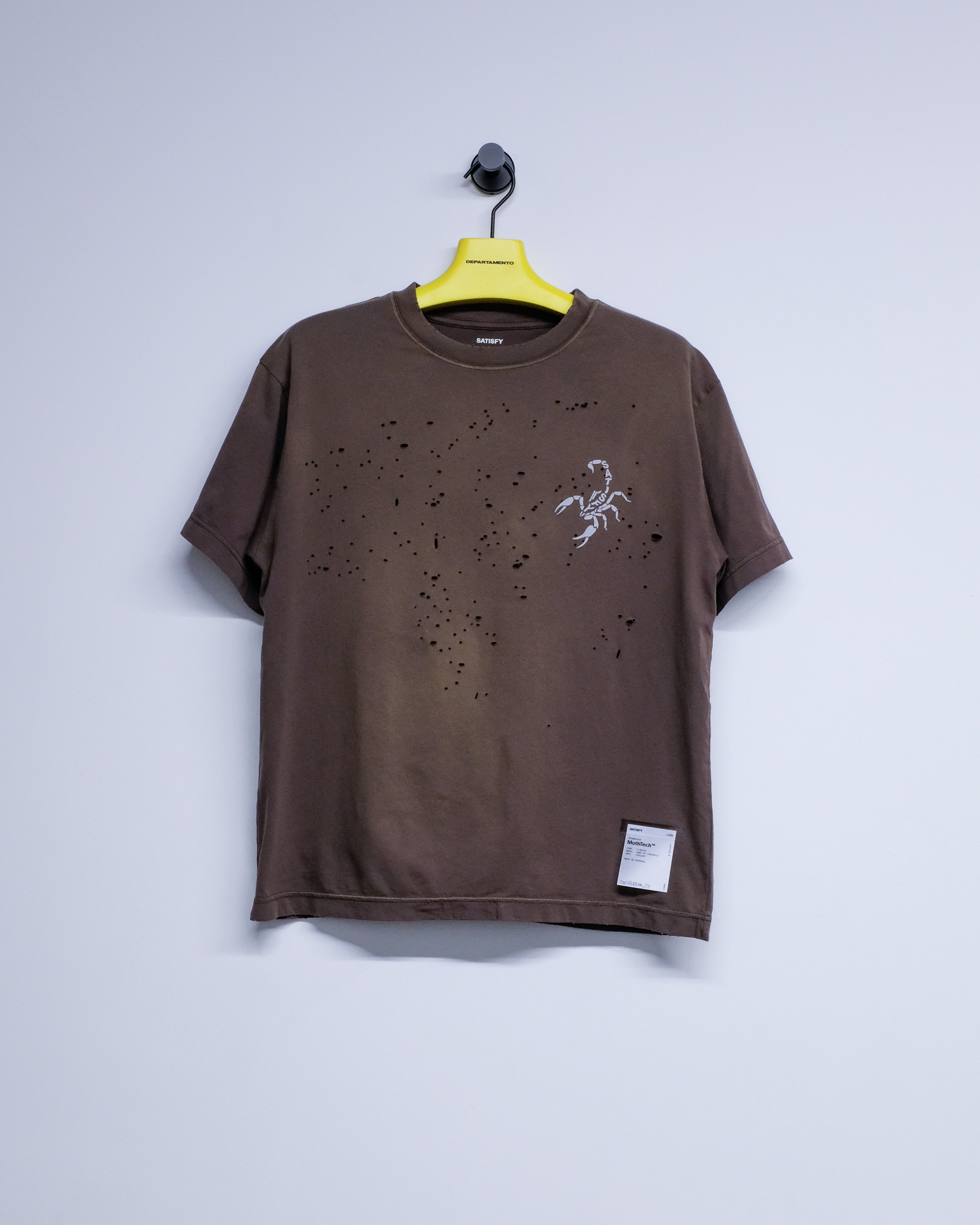 Satisfy Running Moth Tech Tee - Aged Black Satisfy RUNNING Tシャツ