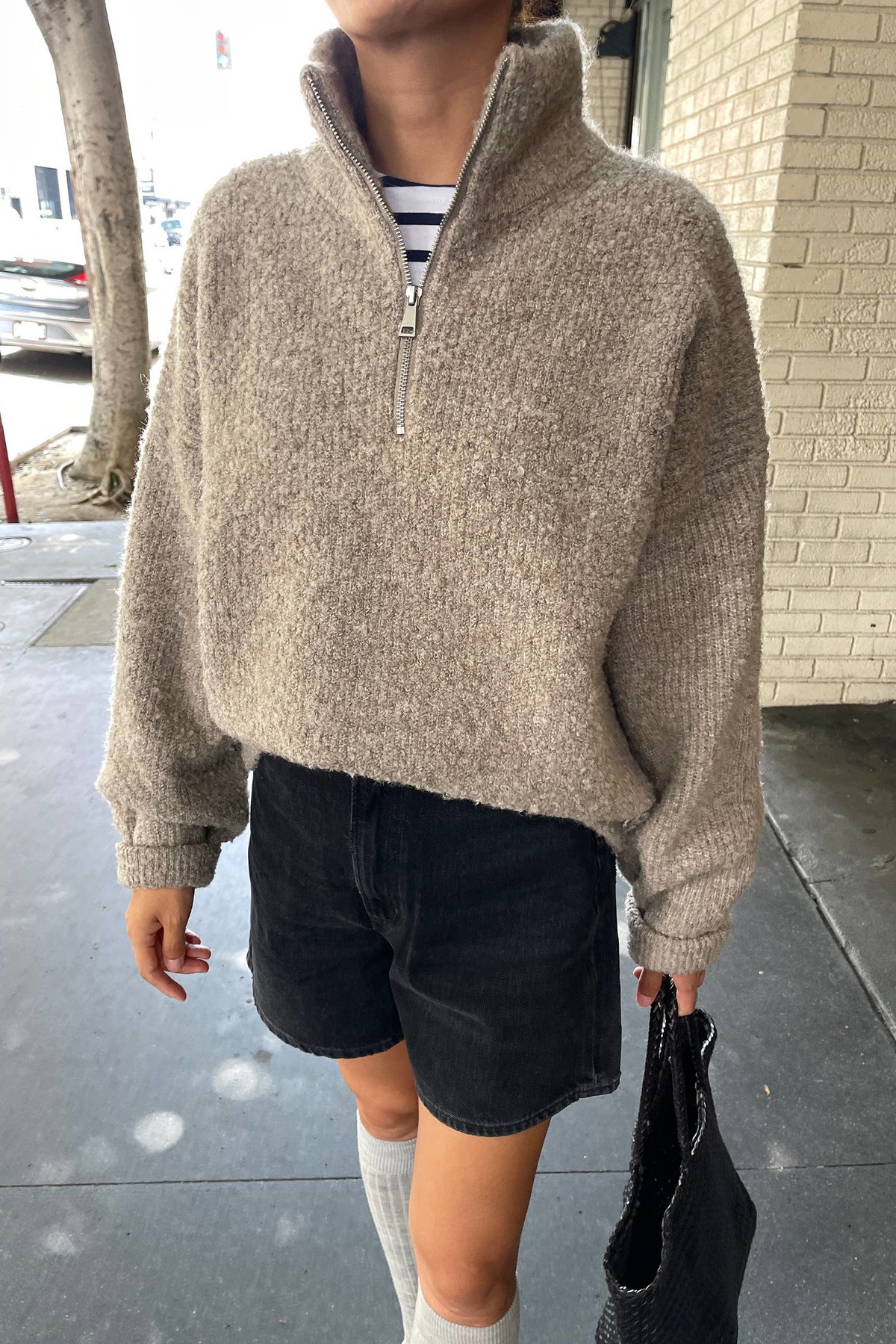 Le Bon Shoppe Andre Sweater - Smoke - Image 1 of 4
