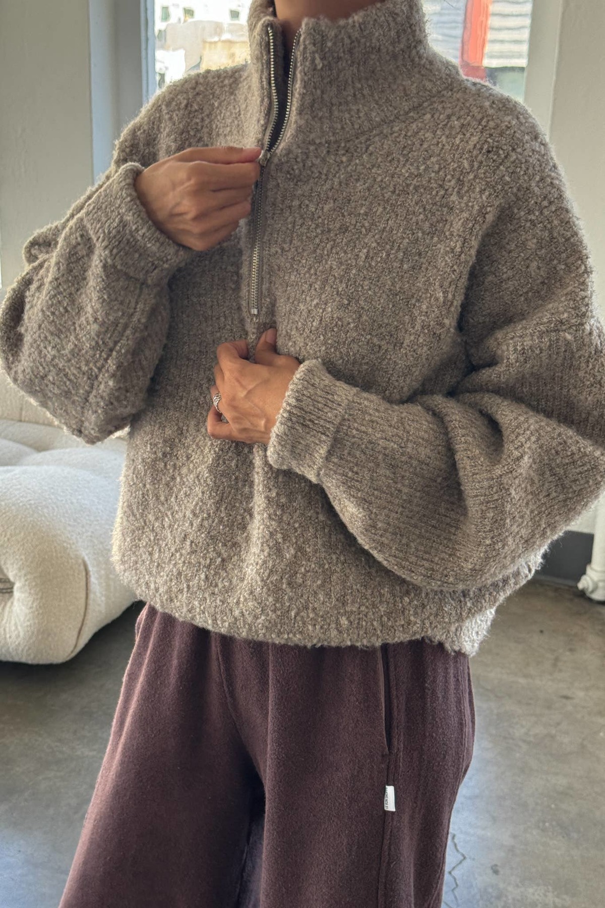 Le Bon Shoppe Andre Sweater - Smoke - Image 3 of 4