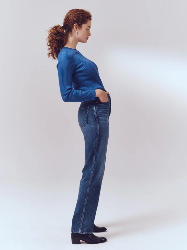 Alex Mill Carla High Rise Straight Jean - Vintage Dark Indigo Alex Mill Carla High Rise Straight Jean - Vintage Dark Indigo