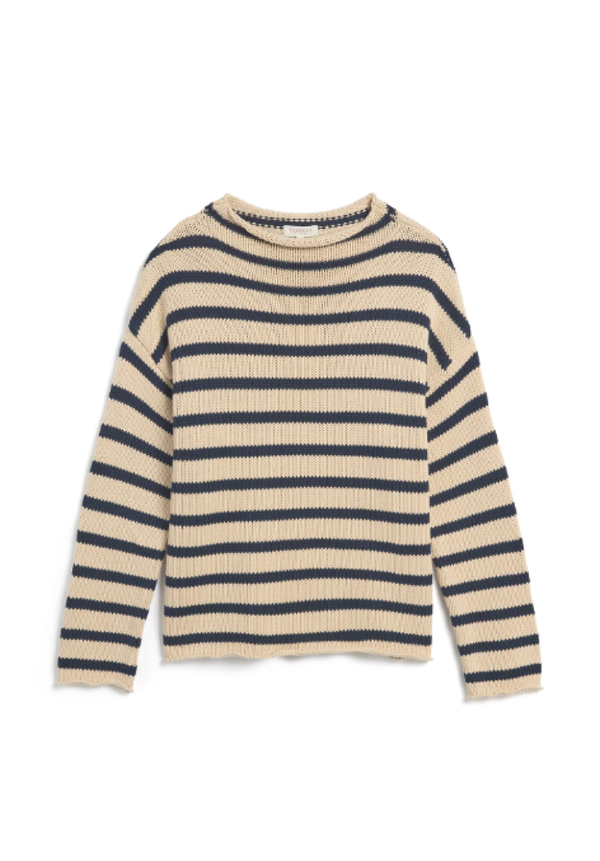 DemyLee Lamis Stripe Sweater - Natural/Navy