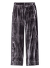 Ganni Velvet Stripe Relaxed Pleated Pants - Phantom - Thumbnail 8