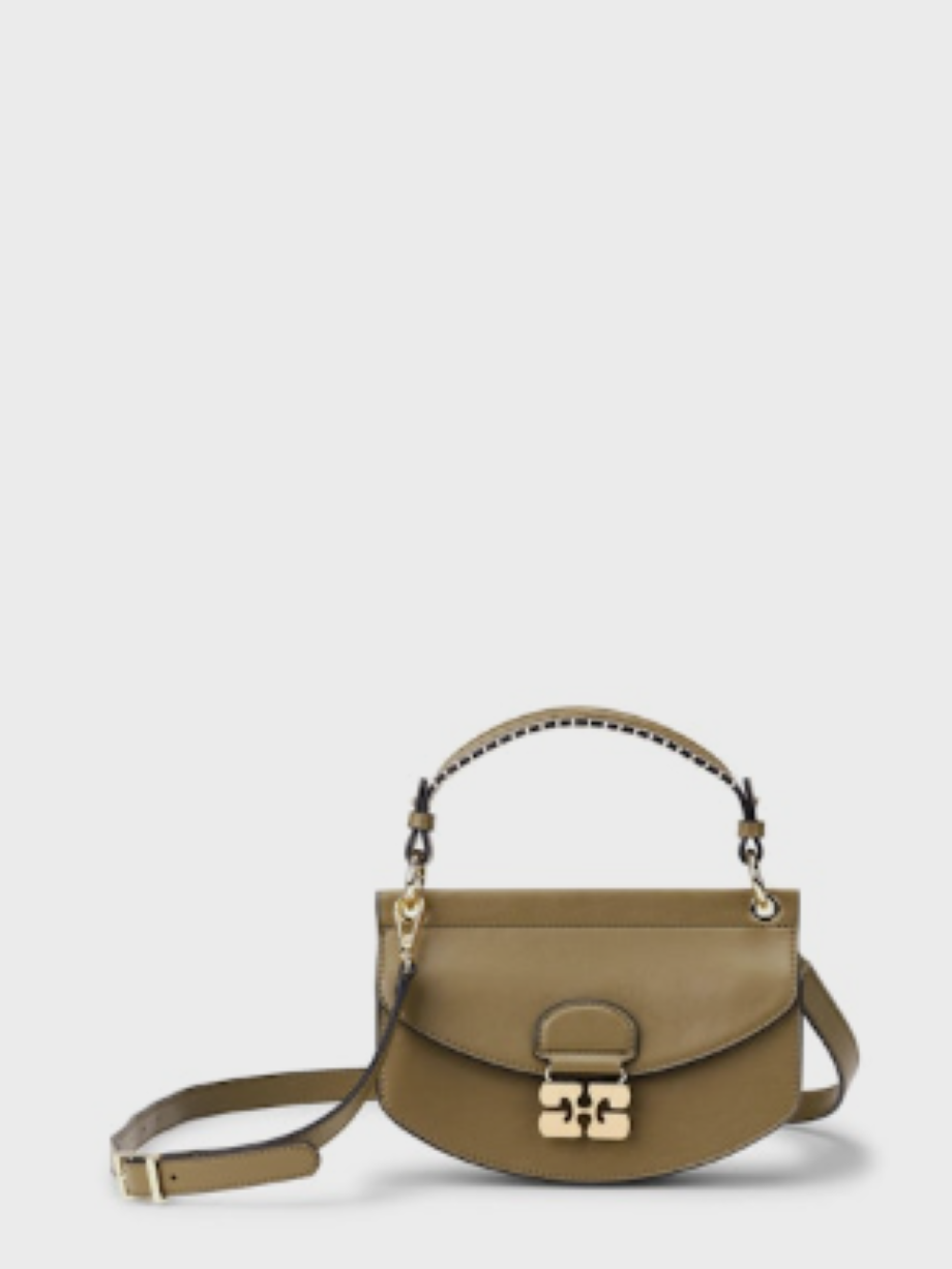 Ganni Mini Top-Handle Apo-G Bag - Military Olive | Garmentory