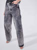 Hayley Menzies Boyfriend Acid Washed Jeans - Grey - Thumbnail 1