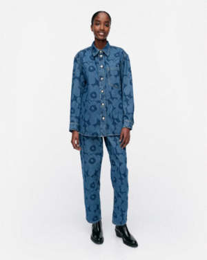 Marimekko Maridenim Unikko Barrel Jeans - Indigo | Garmentory