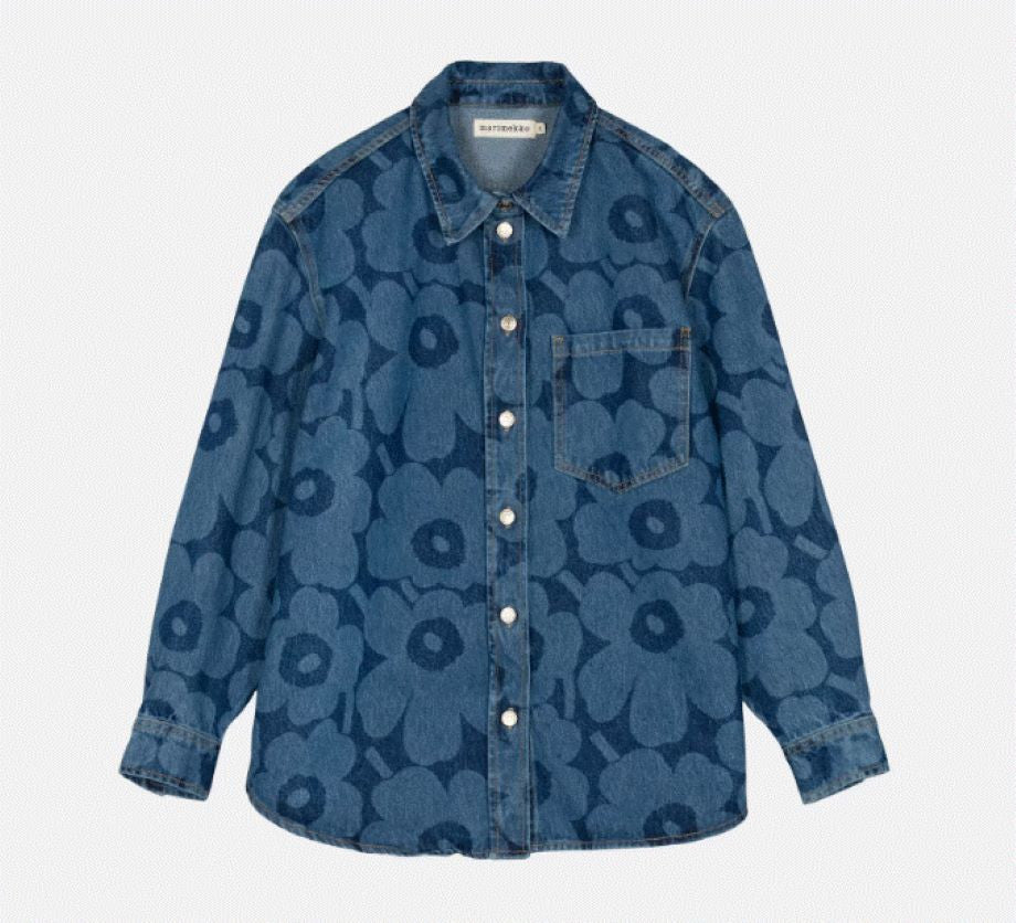 Marimekko Maridenim Unikko Vaihe Jean Shirt - Indigo | Garmentory
