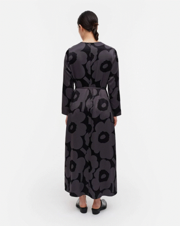 Marimekko Mennyt Unikko Dress - Black | Garmentory