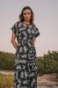 Soler London Gia Cut-Out Maxi Dress - Leaf Indigo - Thumbnail 4
